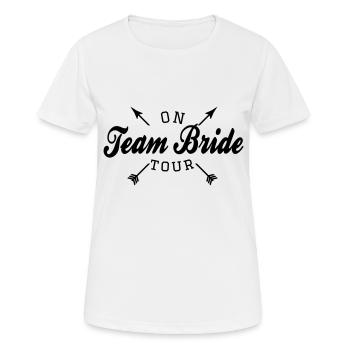 team Bride on tour Arrow 2 - T-shirt respirant Femme - blanc - Devant - AI Model Female 172 dark (172cm)