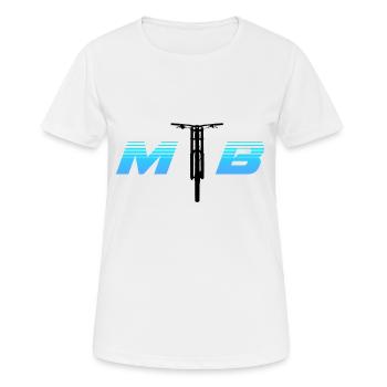 Silhouette VTT - T-shirt respirant Femme - blanc - Devant - AI Model Female 172 dark (172cm)