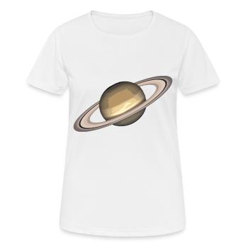 Saturne - T-shirt respirant Femme - blanc - Devant - AI Model Female 172 dark (172cm)
