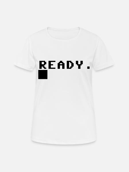 C-64 boot prompt - Women's Breathable T-Shirt - white