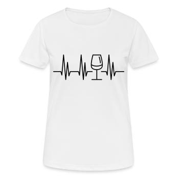 VIN HEARTBEAT - T-shirt respirant Femme - blanc - Devant - AI Model Female 172 dark (172cm)