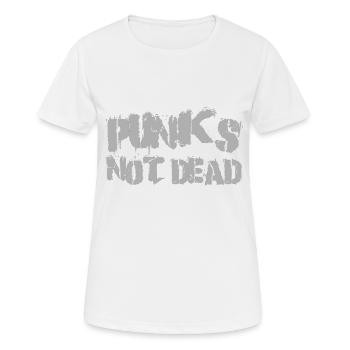 Punks not Dead - Frauen T-Shirt atmungsaktiv - Weiß - Vorne - AI Model Female 172 dark (172cm)