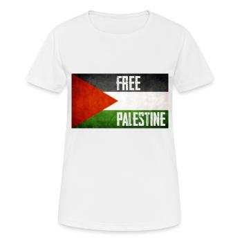Freies Palästina - Frauen T-Shirt atmungsaktiv - Weiß - Vorne - AI Model Female 172 dark (172cm)