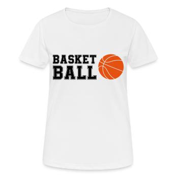 basketball - Frauen T-Shirt atmungsaktiv - Weiß - Vorne - AI Model Female 172 dark (172cm)