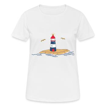 Lighthouse - Women's Breathable T-Shirt - white - Front - AI Model Female 172 dark (172cm)