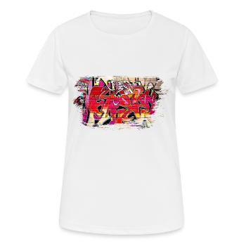 Graffiti - T-shirt respirant Femme - blanc - Devant - AI Model Female 172 dark (172cm)