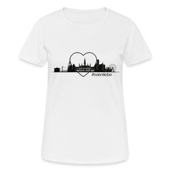 I love Vienna! Ich liebe die Stadt Wien! - Frauen T-Shirt atmungsaktiv - Weiß - Vorne - AI Model Female 172 dark (172cm)