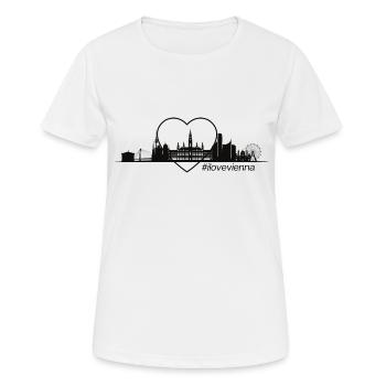 I love Vienna! Ich liebe die Stadt Wien! - Frauen T-Shirt atmungsaktiv - Weiß - Vorne - AI Model Female 172 dark (172cm)