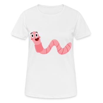Ver de terre - T-shirt respirant Femme - blanc - Devant - AI Model Female 172 dark (172cm)