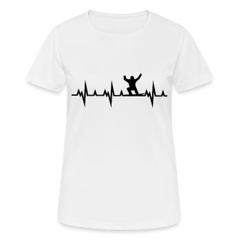 Snowboard Snowboarder - T-shirt respirant Femme - blanc - Devant - AI Model Female 172 dark (172cm)