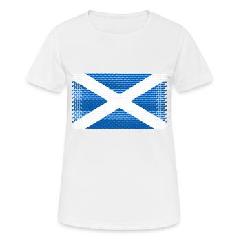 herz schottland dudelsack schotte scotland - Frauen T-Shirt atmungsaktiv - Weiß - Vorne - AI Model Female 172 dark (172cm)