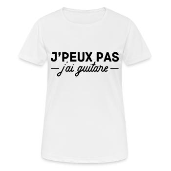 Guitare - T-shirt respirant Femme - blanc - Devant - AI Model Female 172 dark (172cm)