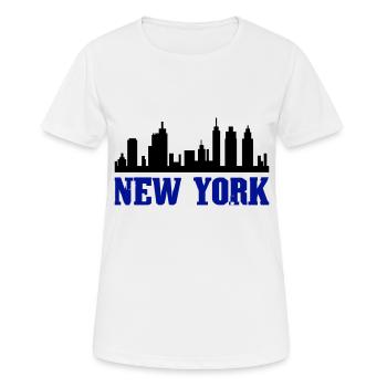 New York - T-shirt respirant Femme - blanc - Devant - AI Model Female 172 dark (172cm)