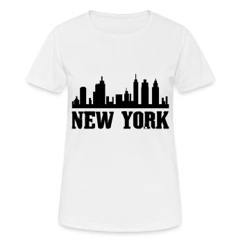 New York - T-shirt respirant Femme - blanc - Devant - AI Model Female 172 dark (172cm)