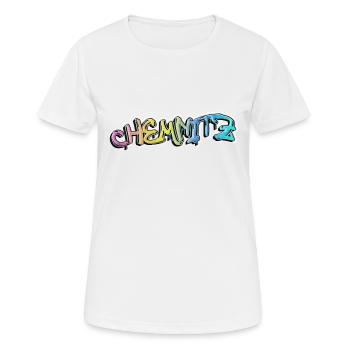 Chemnitz Allemagne Ville Graffiti Spray Sprayer - T-shirt respirant Femme - blanc - Devant - AI Model Female 172 dark (172cm)