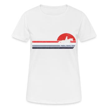 Cavalier Cavalier Cheval Vintage Rétro - T-shirt respirant Femme - blanc - Devant - AI Model Female 172 dark (172cm)