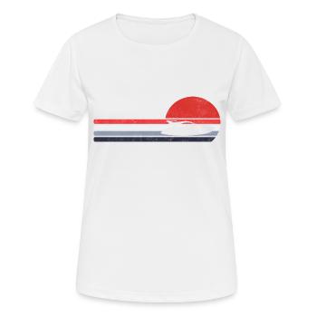 Motorboat Boat Retro Vintage - Women's Breathable T-Shirt - white - Front - AI Model Female 172 dark (172cm)