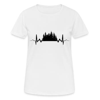 Forest heartbeat tree forester - Women's Breathable T-Shirt - white - Front - AI Model Female 172 dark (172cm)