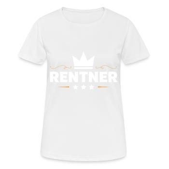 Rentner Rente - Frauen T-Shirt atmungsaktiv - Weiß - Vorne - AI Model Female 172 dark (172cm)