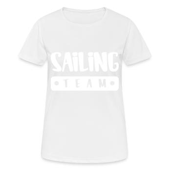 Équipe de voile - T-shirt respirant Femme - blanc - Devant - AI Model Female 172 dark (172cm)