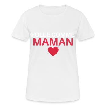 Vêtement humoristique mère fille. - T-shirt respirant Femme - blanc - Devant - AI Model Female 172 dark (172cm)