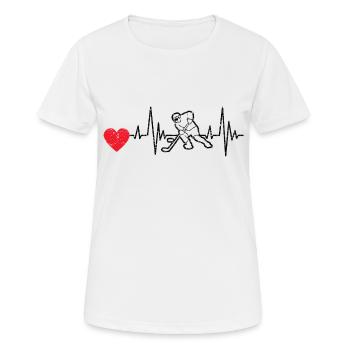 Eishockey Geschenk Wintersport Eishockeyteam - Frauen T-Shirt atmungsaktiv - Weiß - Vorne - AI Model Female 172 dark (172cm)