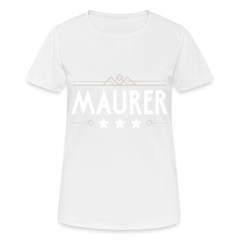 Maurer Beruf - Frauen T-Shirt atmungsaktiv - Weiß - Vorne - AI Model Female 172 dark (172cm)
