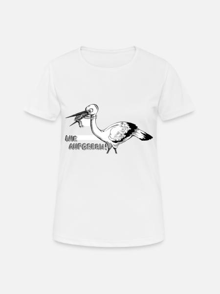 nie aufgeben groß vs klein - Frauen T-Shirt atmungsaktiv - Weiß