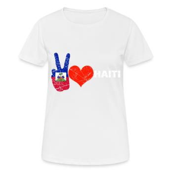 Haiti Haitianer Stolz Flagge Flaggentag I Geschenk - Frauen T-Shirt atmungsaktiv - Weiß - Vorne - AI Model Female 172 dark (172cm)