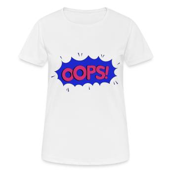 OOPS blue pink - Frauen T-Shirt atmungsaktiv - Weiß - Vorne - AI Model Female 172 dark (172cm)