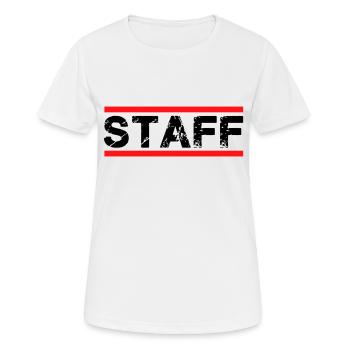 staff - Frauen T-Shirt atmungsaktiv - Weiß - Vorne - AI Model Female 172 dark (172cm)