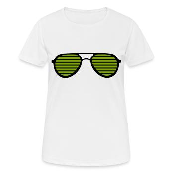 sonnenbrille - Frauen T-Shirt atmungsaktiv - Weiß - Vorne - AI Model Female 172 dark (172cm)