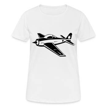 vintage Avion de chasse - T-shirt respirant Femme - blanc - Devant - AI Model Female 172 dark (172cm)