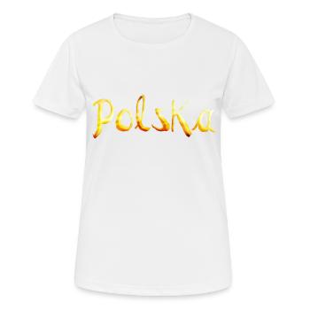 Polska, Polen - Frauen T-Shirt atmungsaktiv - Weiß - Vorne - AI Model Female 172 dark (172cm)