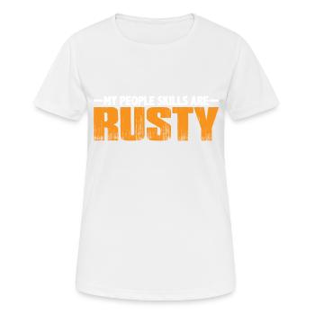Mes compétences relationnelles sont « rouillées » 15 - T-shirt respirant Femme - blanc - Devant - AI Model Female 172 dark (172cm)