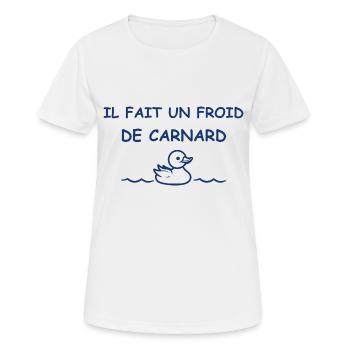 Froid de canard - T-shirt respirant Femme - blanc - Devant - AI Model Female 172 dark (172cm)