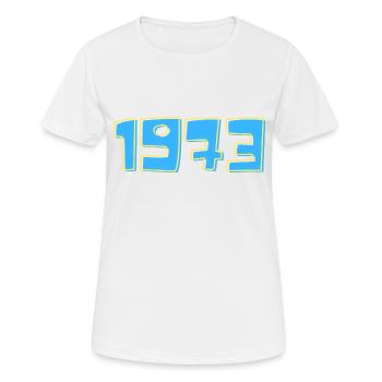 1973 Blue and Yellow - Women's Breathable T-Shirt - white - Front - AI Model Female 172 dark (172cm)