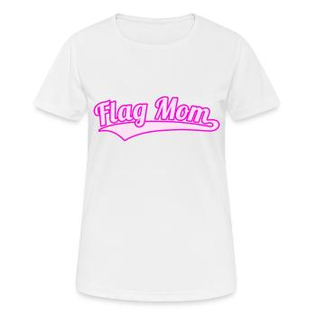 Flag Mom Américain Flag Football Maman Femmes - T-shirt respirant Femme - blanc - Devant - AI Model Female 172 dark (172cm)