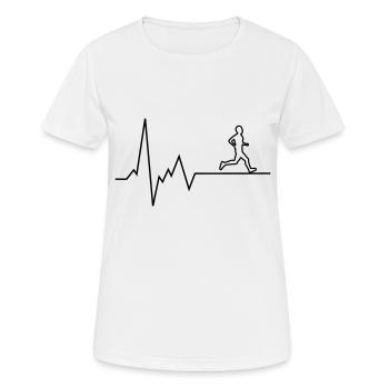 Coureur de battements de cœur - T-shirt respirant Femme - blanc - Devant - AI Model Female 172 dark (172cm)