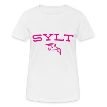 Sylt - Mer du Nord - Allemagne - Kampen - Île - T-shirt respirant Femme - blanc - Devant - AI Model Female 172 dark (172cm)