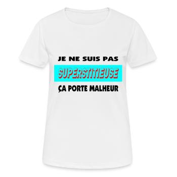 I'm not superstitious - Women's Breathable T-Shirt - white - Front - AI Model Female 172 dark (172cm)
