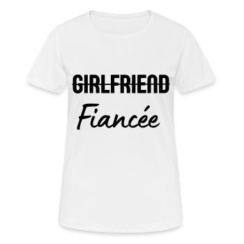 Freundin Verlobte - Frauen T-Shirt atmungsaktiv - Weiß - Vorne - AI Model Female 172 dark (172cm)