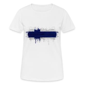 Finlande Suomi helsinki scandinavie viking fine FIN - T-shirt respirant Femme - blanc - Devant - AI Model Female 172 dark (172cm)