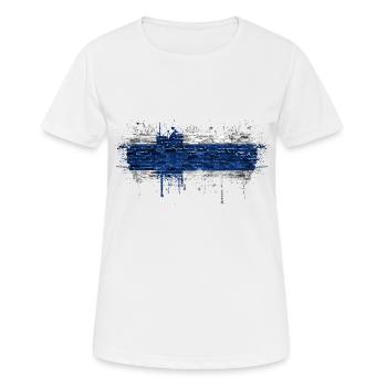 Finlande Suomi helsinki scandinavie viking fine FIN - T-shirt respirant Femme - blanc - Devant - AI Model Female 172 dark (172cm)