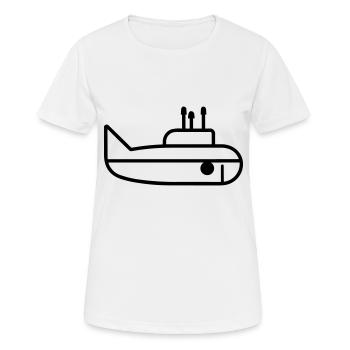 U-Boot-Boot - Frauen T-Shirt atmungsaktiv - Weiß - Vorne - AI Model Female 172 dark (172cm)