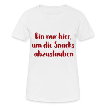 Dust off snacks - Women's Breathable T-Shirt - white - Front - AI Model Female 172 dark (172cm)