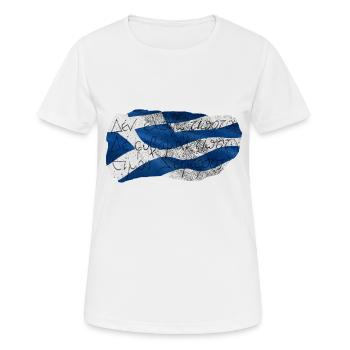 Je suis libre - T-shirt respirant Femme - blanc - Devant - AI Model Female 172 dark (172cm)