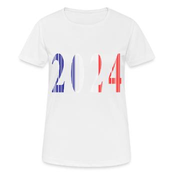 2024 Bleu Blanc Rouge - T-shirt respirant Femme - blanc - Devant - AI Model Female 172 dark (172cm)