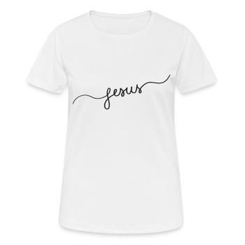 Jesus Christus - Frauen T-Shirt atmungsaktiv - Weiß - Vorne - AI Model Female 172 dark (172cm)