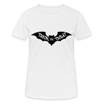 Fledermaus Trick or Treat - Frauen T-Shirt atmungsaktiv - Weiß - Vorne - AI Model Female 172 dark (172cm)